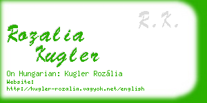 rozalia kugler business card
